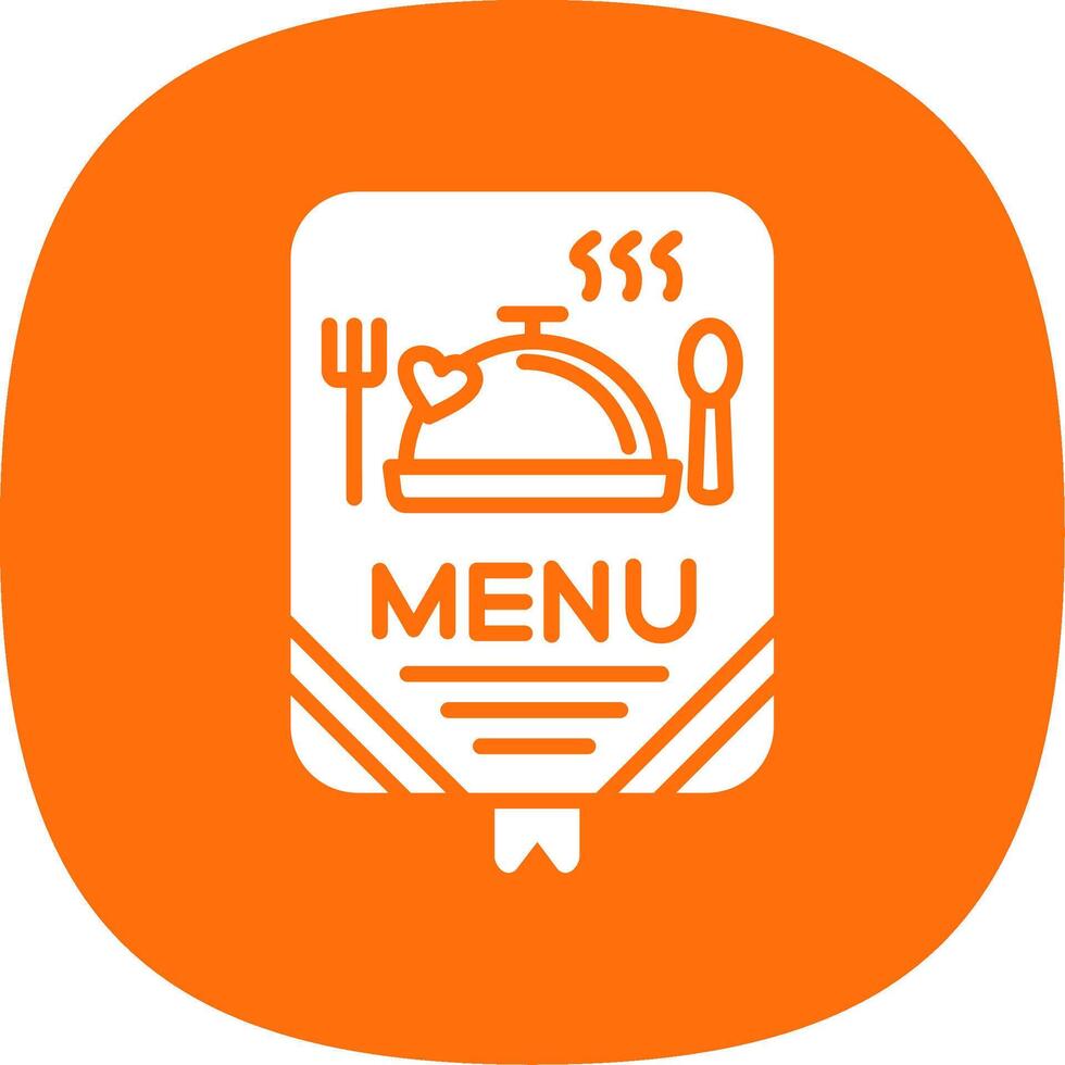 Menu Glyph Curve Icon Design vector