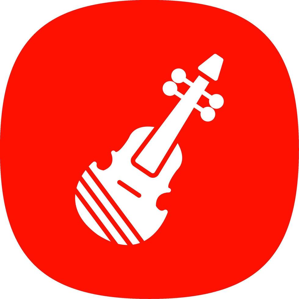 Violin Glyph Curve Icon Design vector