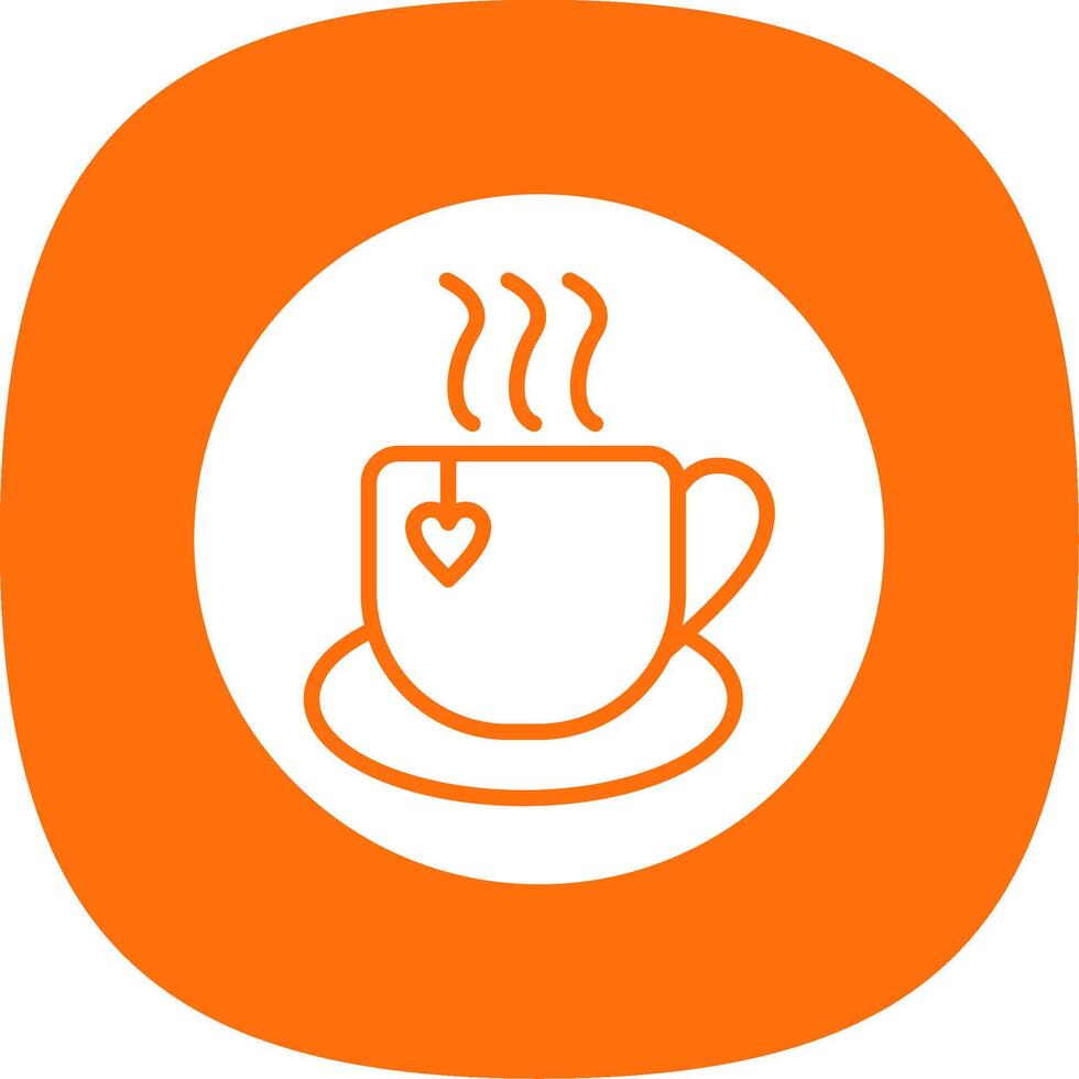 Mug Glyph Curve Icon Design vector