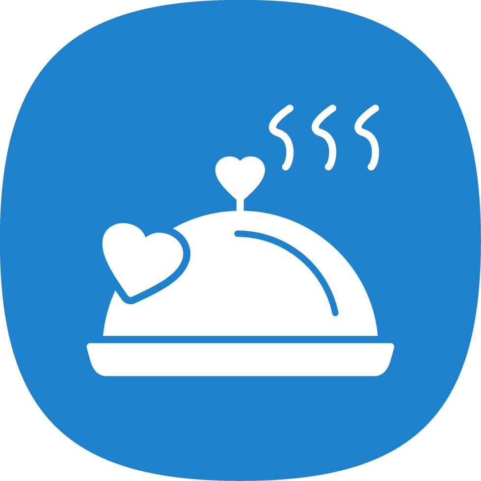 Food Tray Glyph Curve Icon Design vector