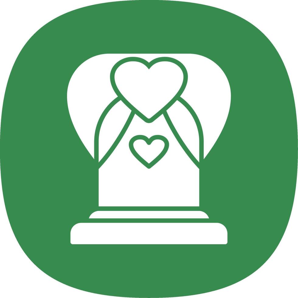 Wedding Arch Glyph Curve Icon Design vector