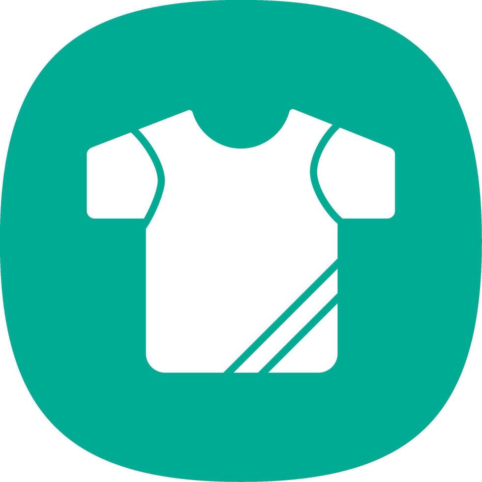 shirt Glyph Curve Icon Design vector