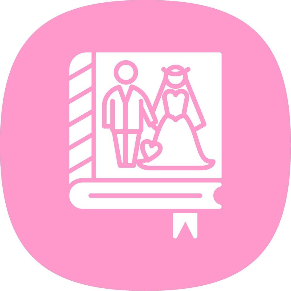 Album Glyph Curve Icon Design vector