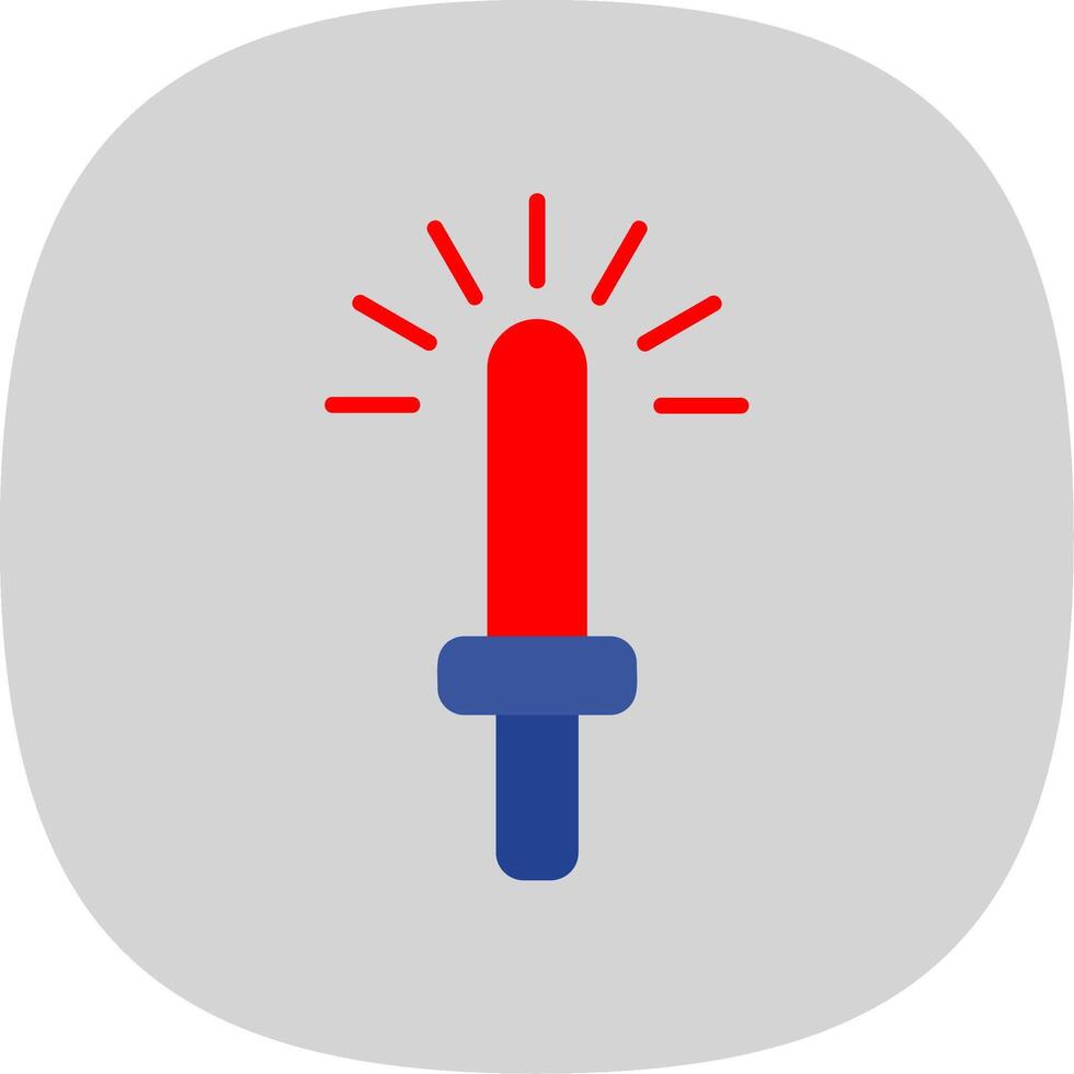 Light Stick Flat Curve Icon Design vector