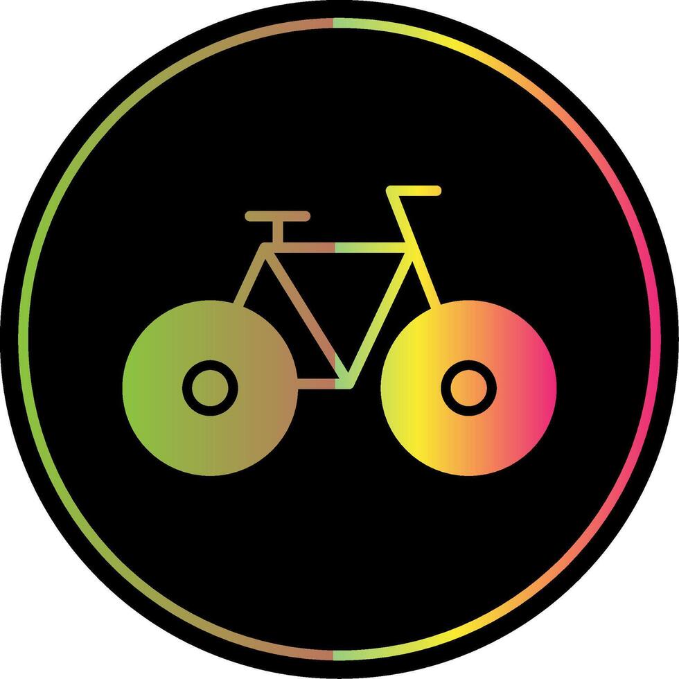Bicycle Glyph Due Color Icon Design vector