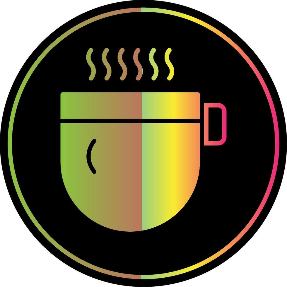 Hot Beverage Glyph Due Color Icon Design vector