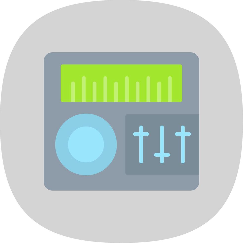 Sound Mixer Flat Curve Icon Design vector