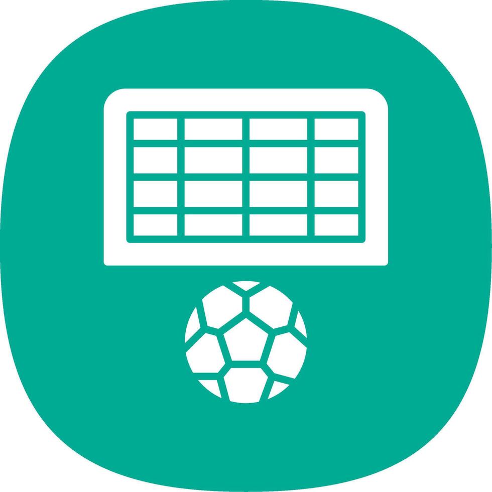 Football Goal Glyph Curve Icon Design vector