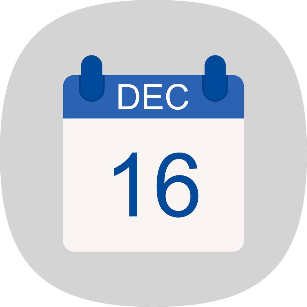 December Flat Curve Icon Design vector