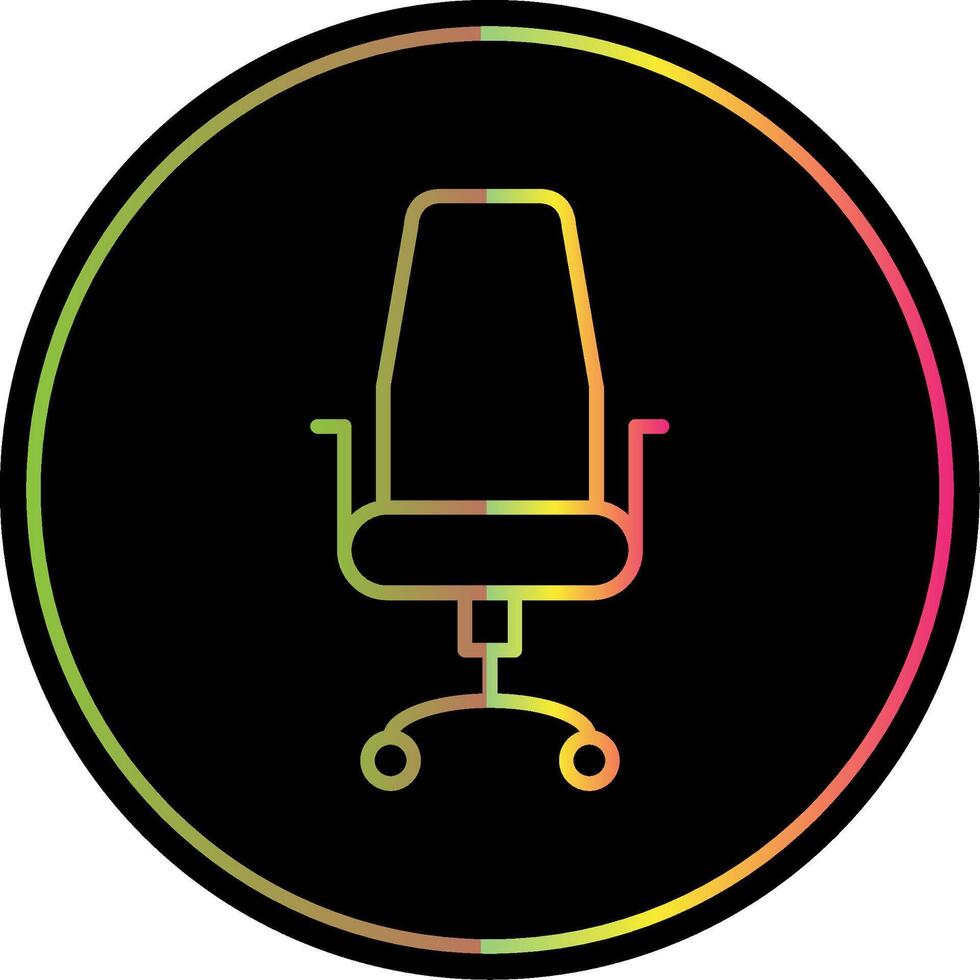 Chair Line Gradient Due Color Icon Design vector