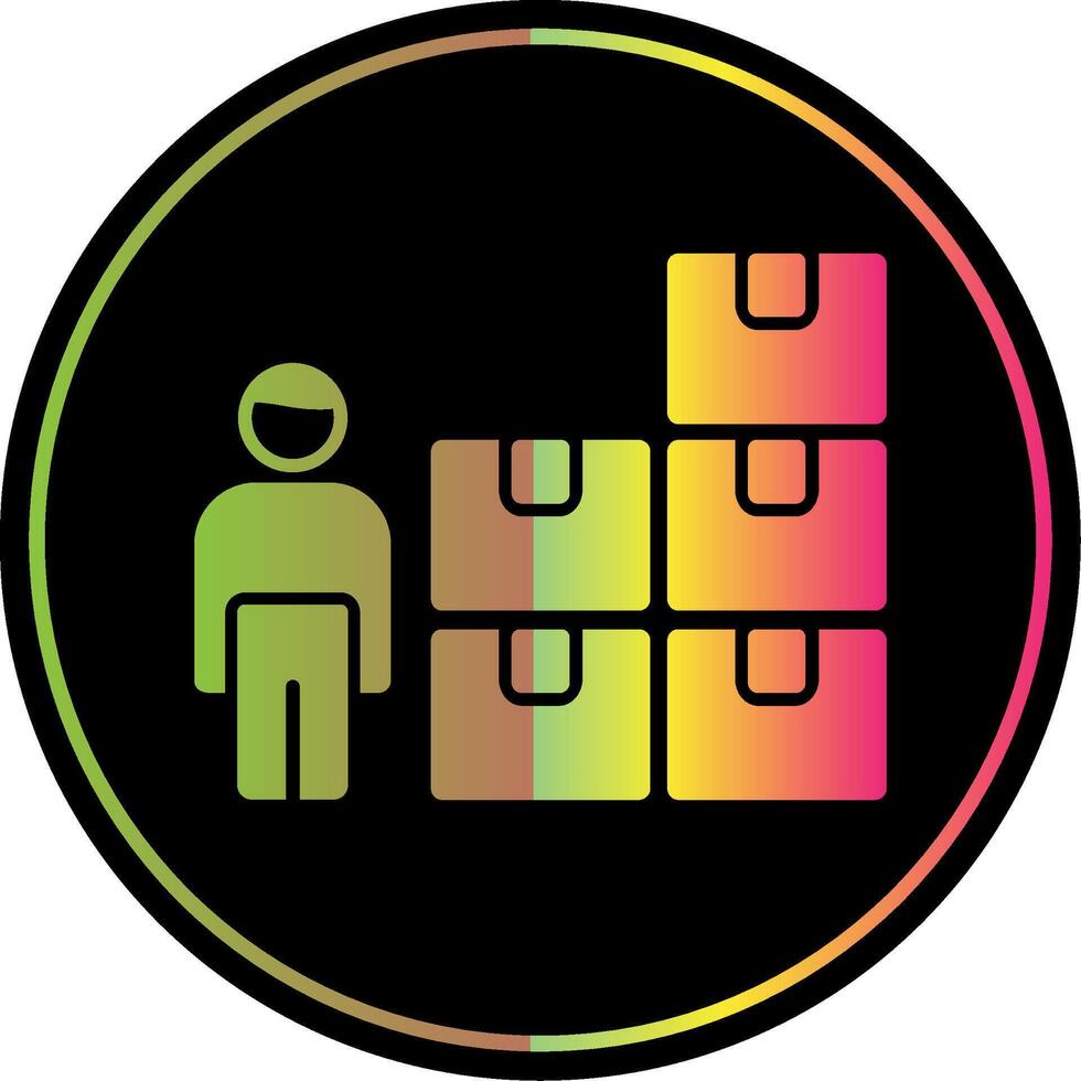 Control Glyph Due Color Icon Design vector