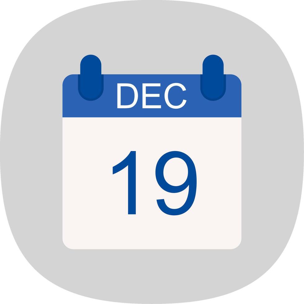 December Flat Curve Icon Design vector