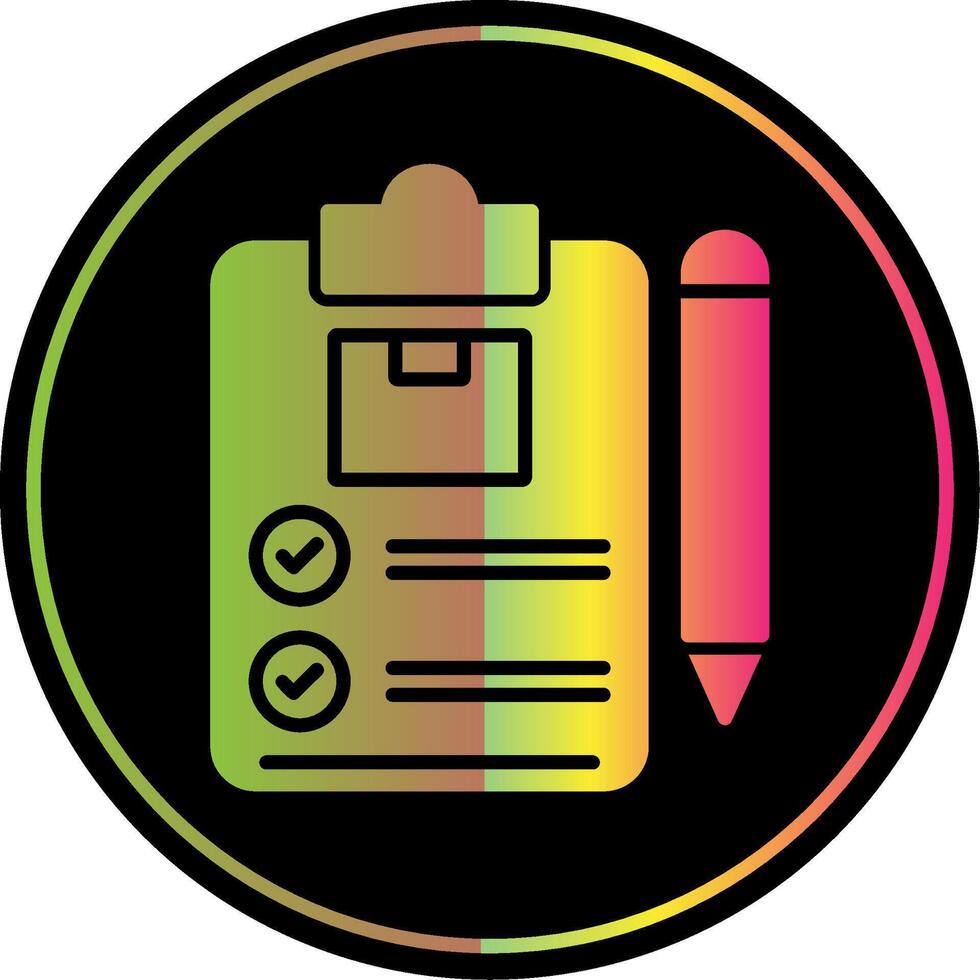 Delivery Contract Glyph Due Color Icon Design vector