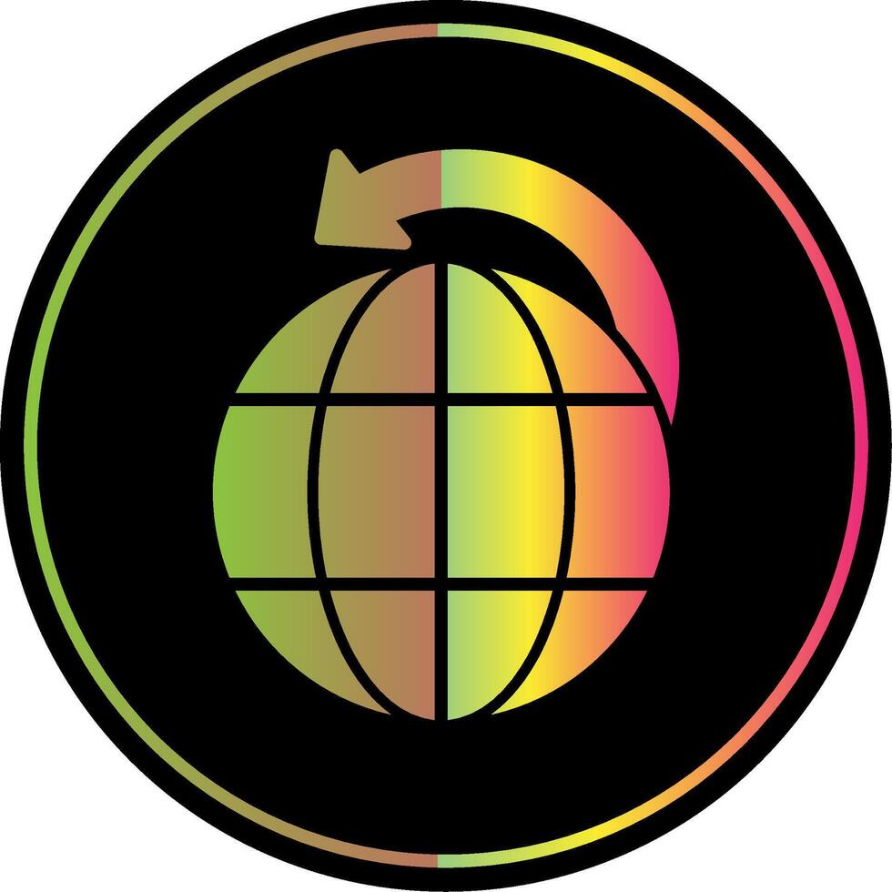 Worldwide Shipping Glyph Due Color Icon Design vector