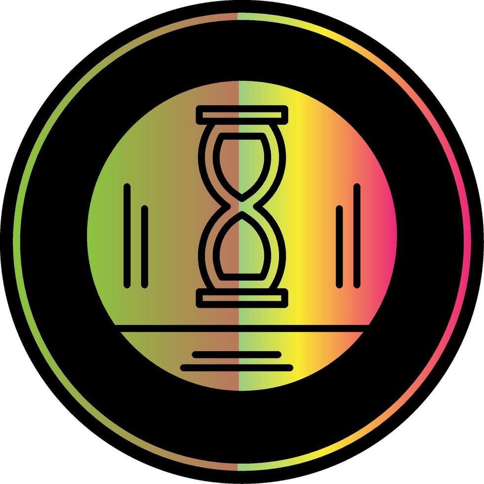 Hourglass Glyph Due Color Icon Design vector