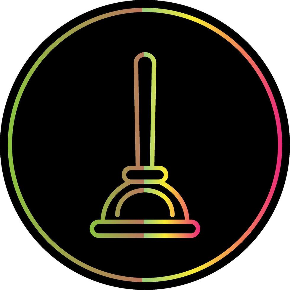 Plunger Line Gradient Due Color Icon Design vector