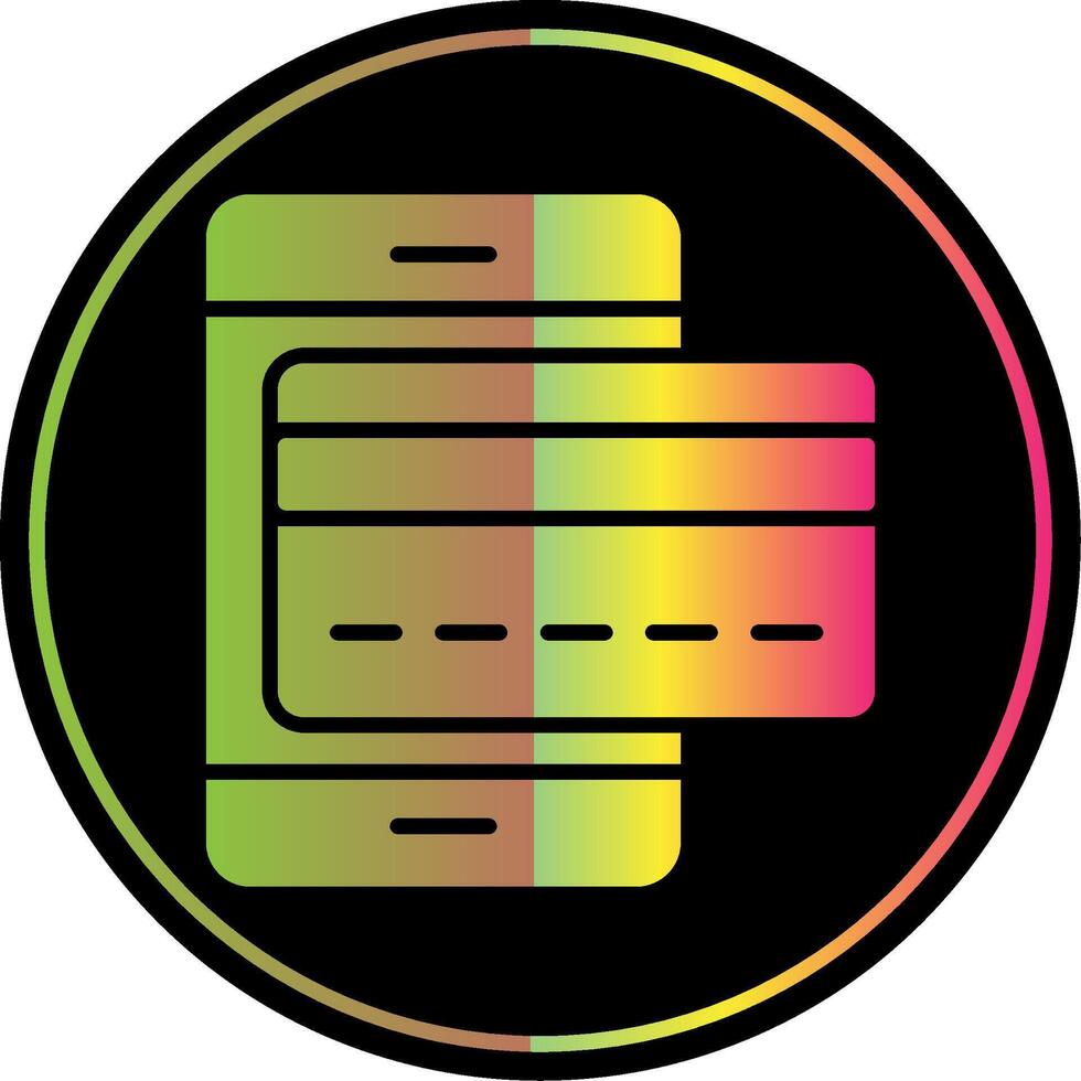 Mobile Payments Glyph Due Color Icon Design vector