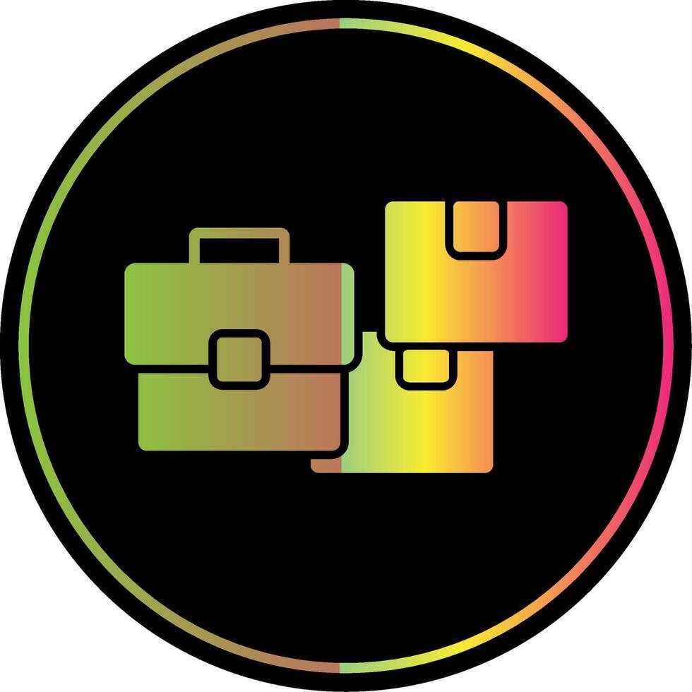 Business Logistics Glyph Due Color Icon Design vector