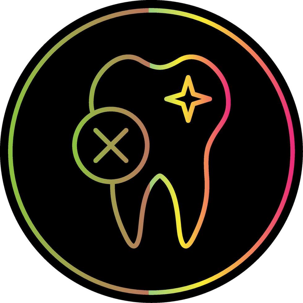 Rejected Line Gradient Due Color Icon Design vector