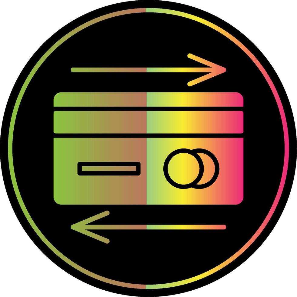 Payment Method Glyph Due Color Icon Design vector