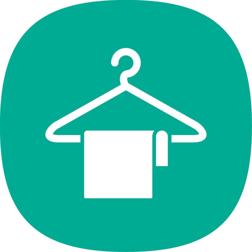 Clothes Hanger Glyph Curve Icon Design vector