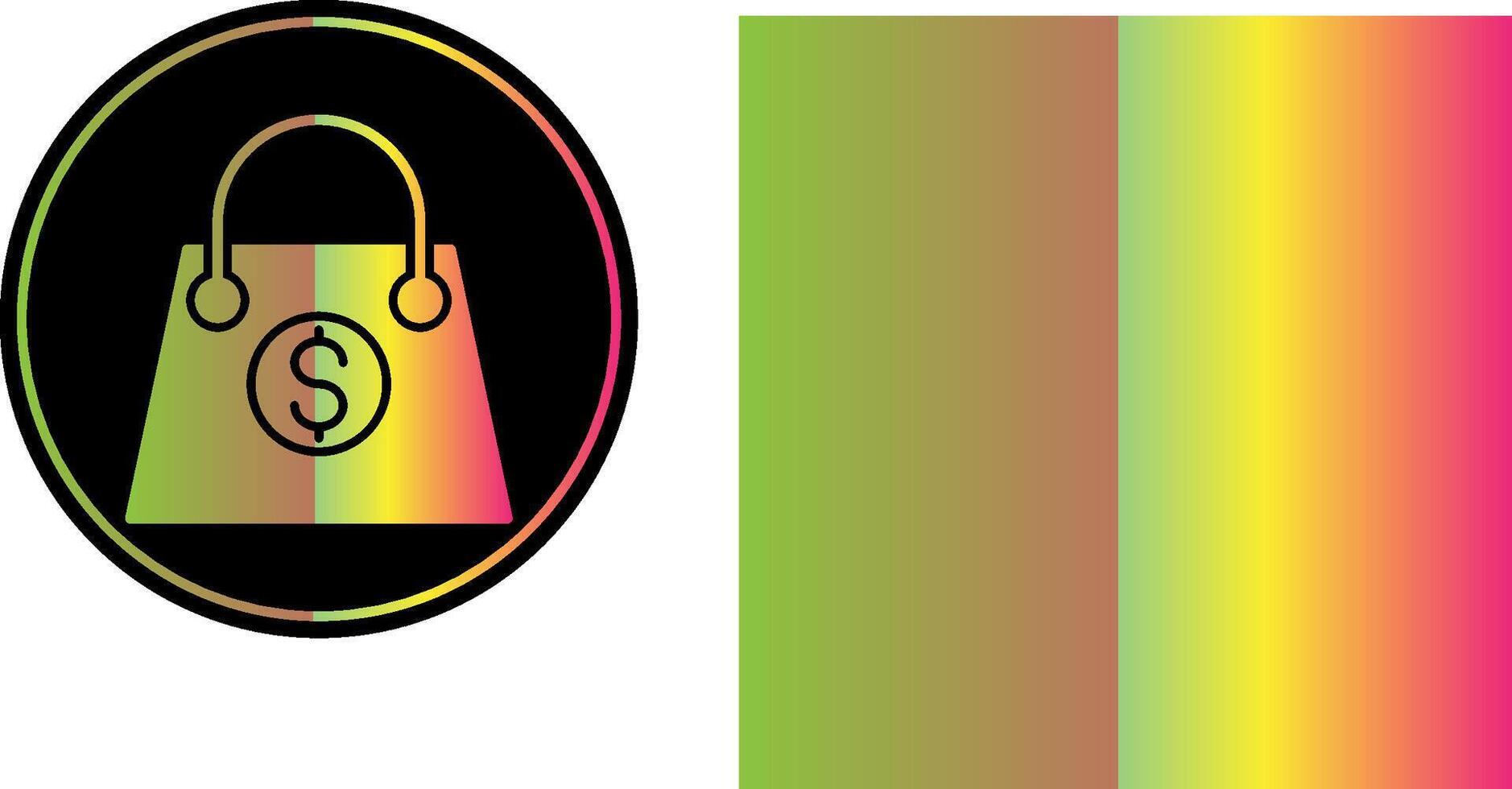 Shopping Bag Glyph Due Color Icon Design vector