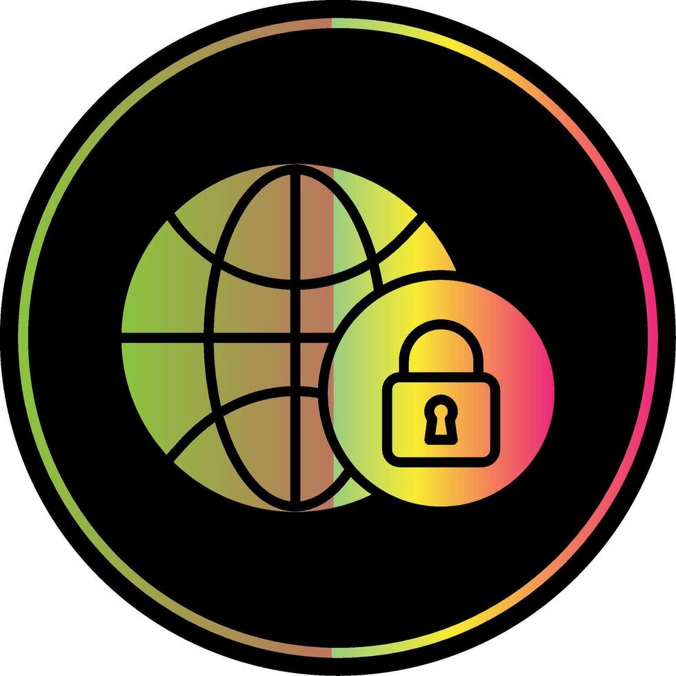 Global Security Glyph Due Color Icon Design vector