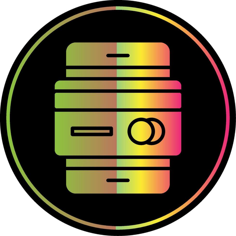 Mobile Banking Glyph Due Color Icon Design vector