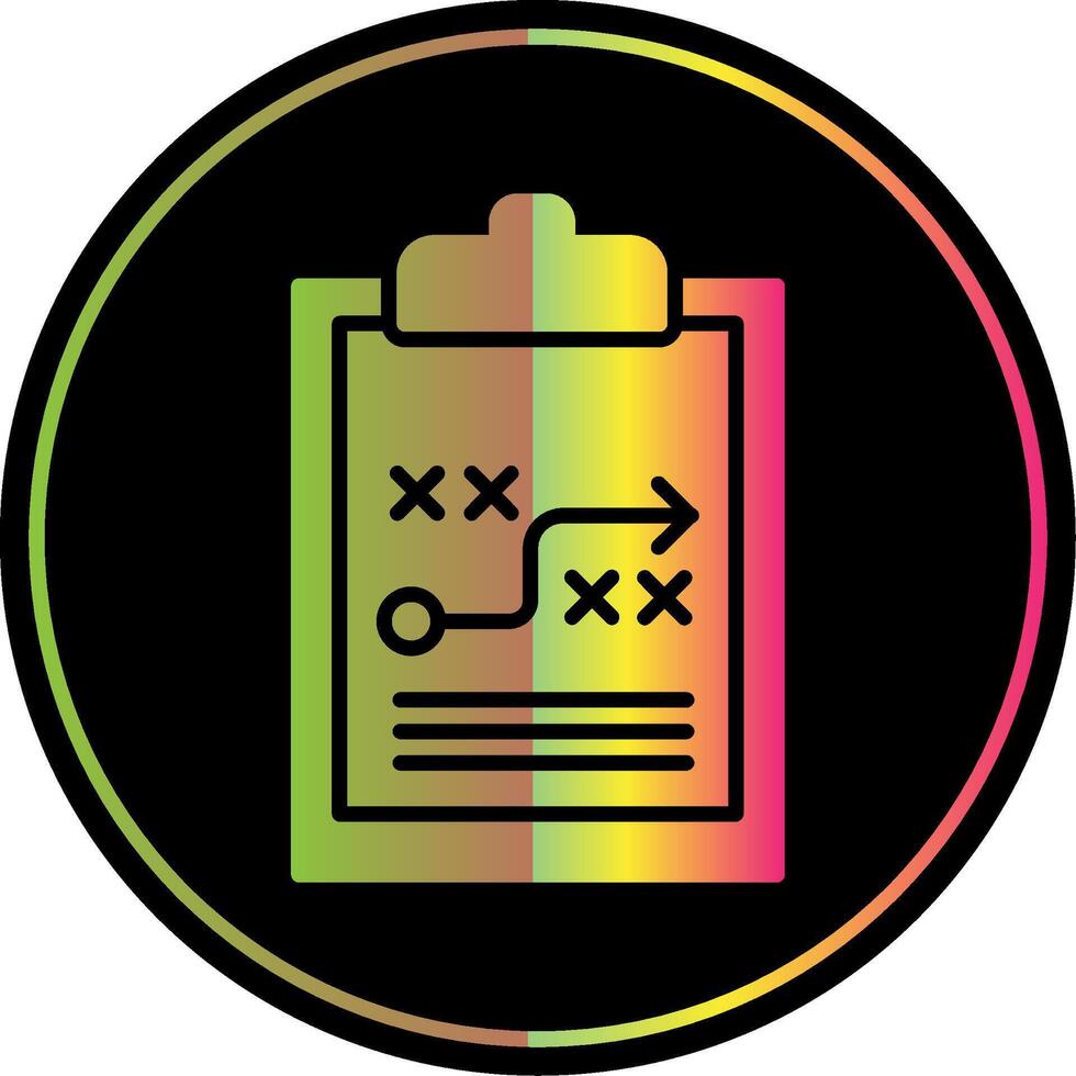 Tactics Glyph Due Color Icon Design vector