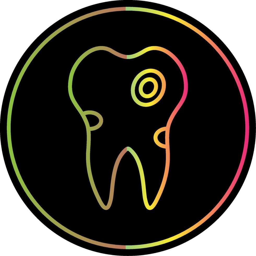 Caries Line Gradient Due Color Icon Design vector