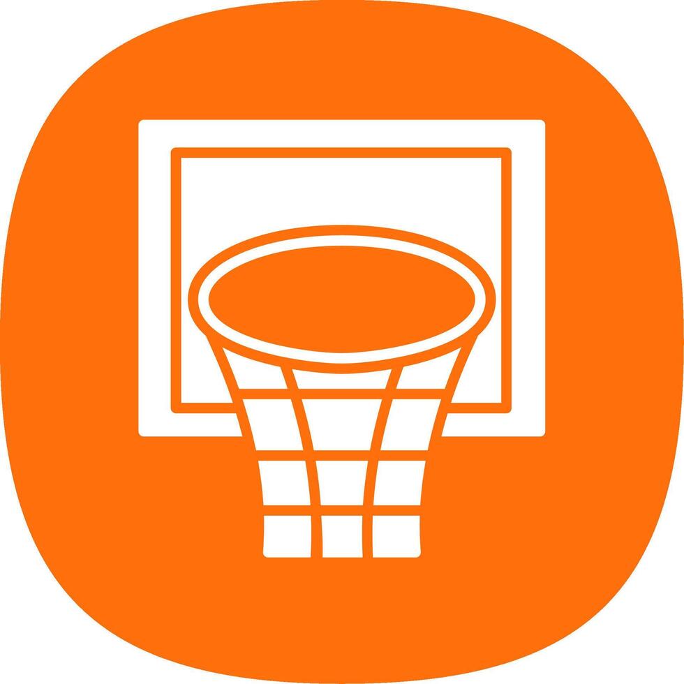 Basketball Hoop Glyph Curve Icon Design vector