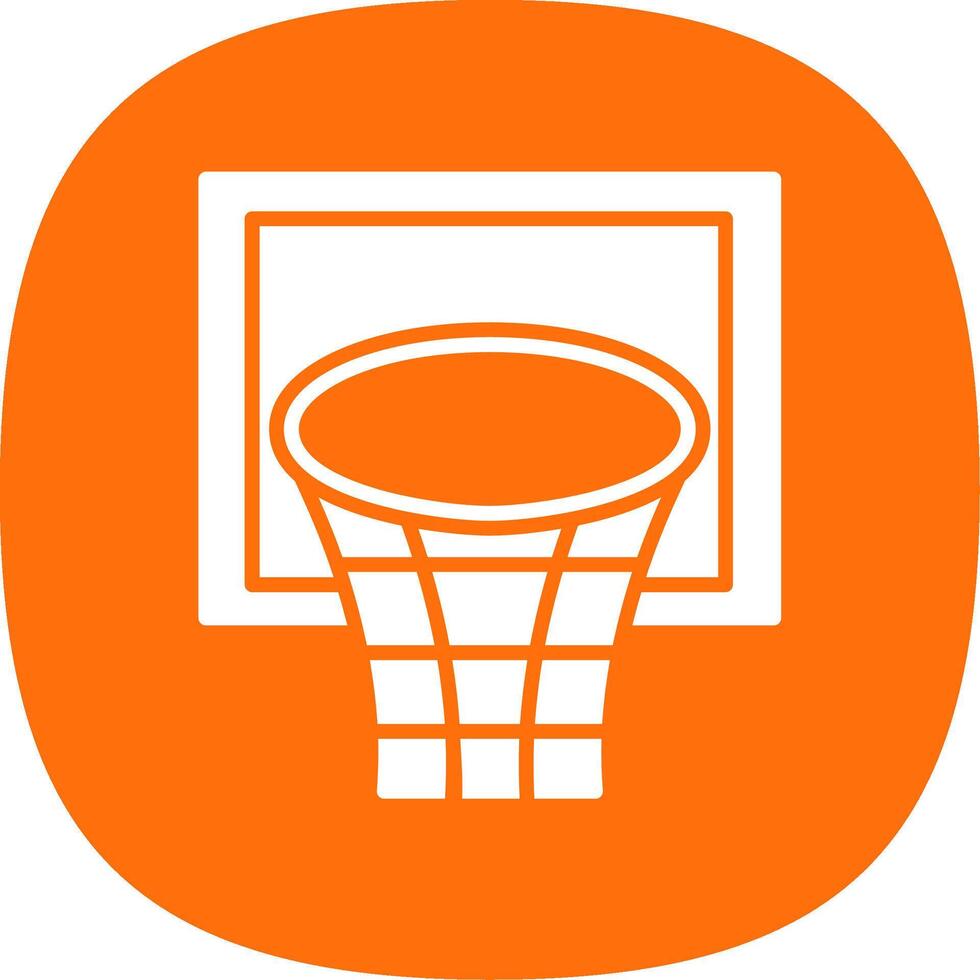 Basketball Hoop Glyph Curve Icon Design vector