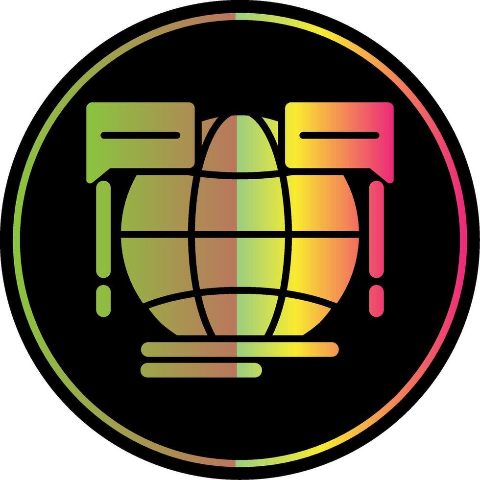 Global Forum Glyph Due Color Icon Design vector