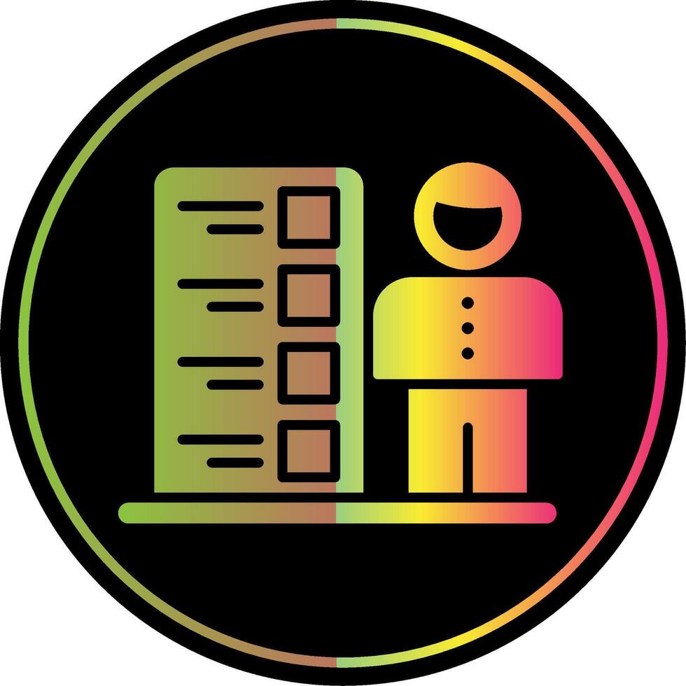 Employee Skills Glyph Due Color Icon Design vector