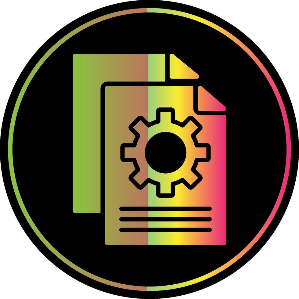 File Management Glyph Due Color Icon Design vector