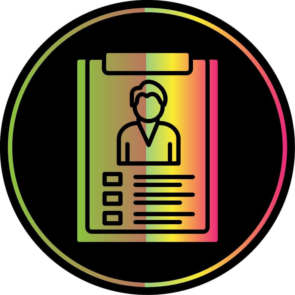 Employee Data Glyph Due Color Icon Design vector