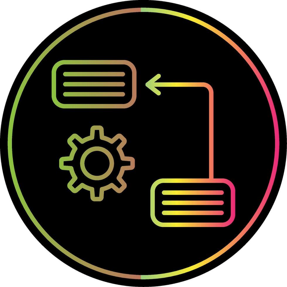 Prioritize Line Gradient Due Color Icon Design vector