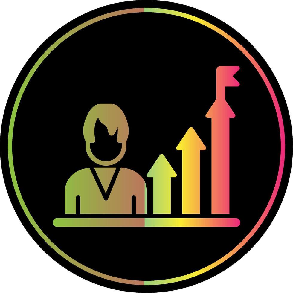 Career Ways Glyph Due Color Icon Design vector