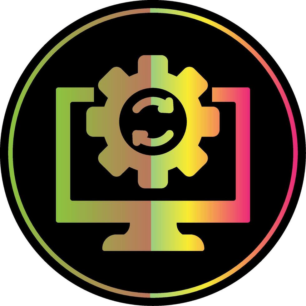 Data Processing Glyph Due Color Icon Design vector