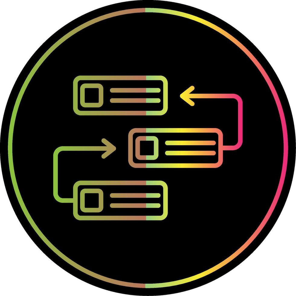 Backlog Line Gradient Due Color Icon Design vector