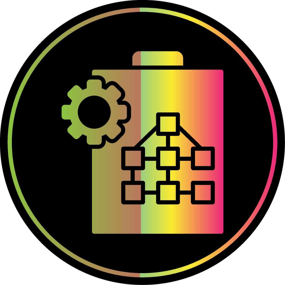 Organization Chart Glyph Due Color Icon Design vector