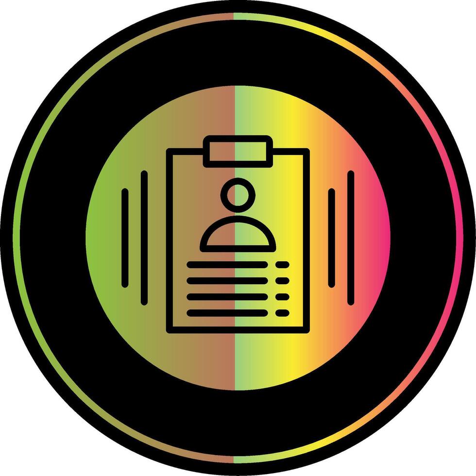 Resume Glyph Due Color Icon Design vector