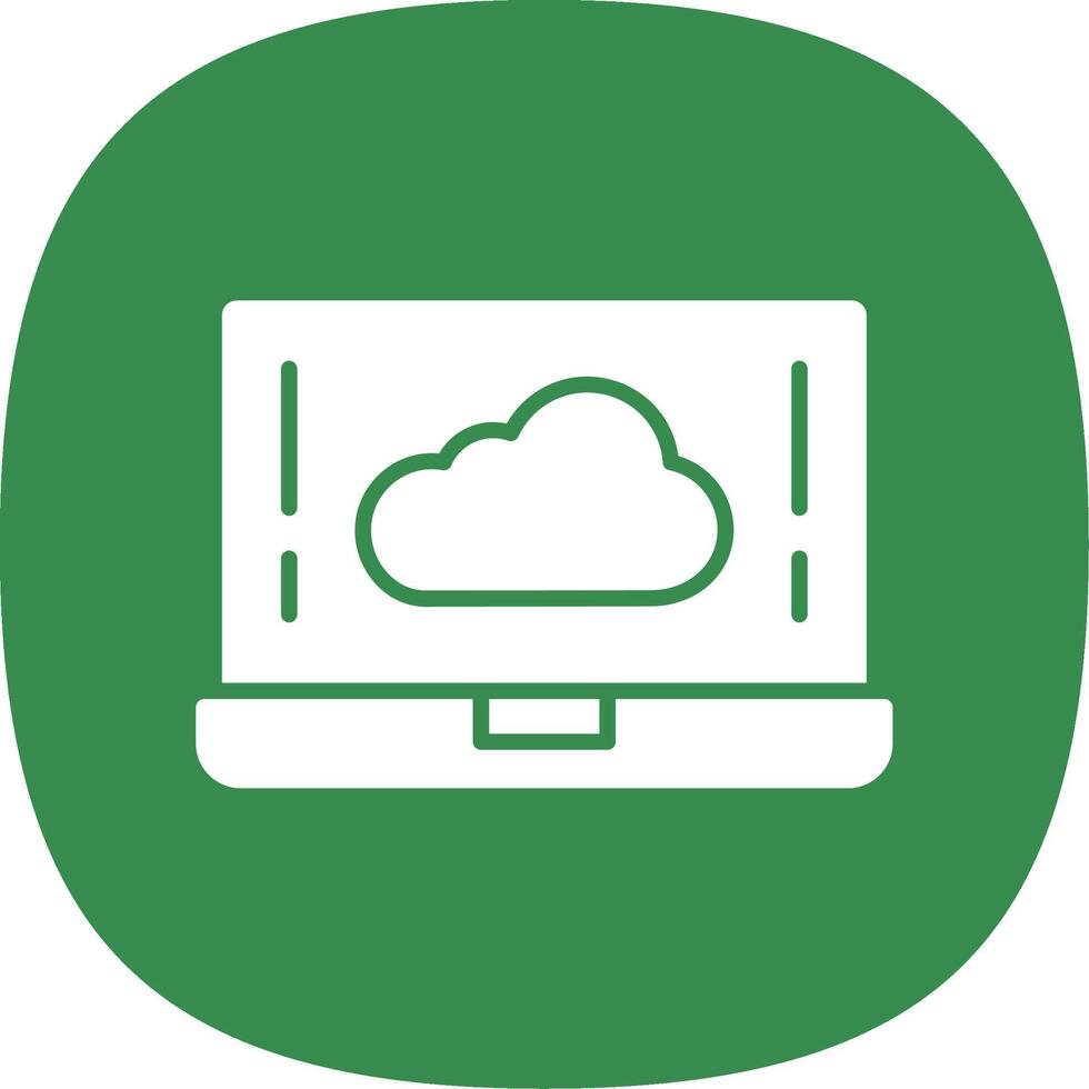 Cloud Glyph Curve Icon Design vector