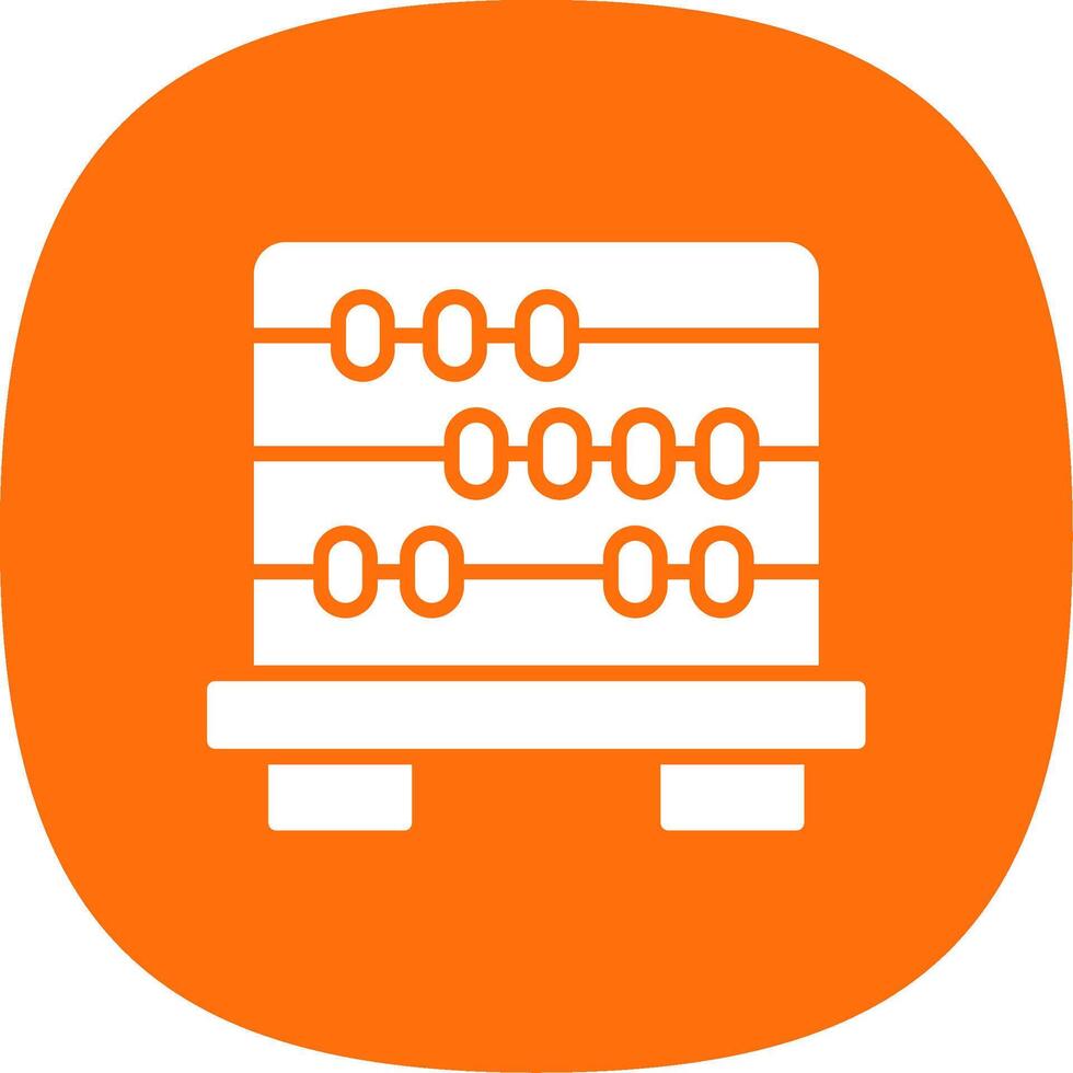 Abacus Glyph Curve Icon Design vector