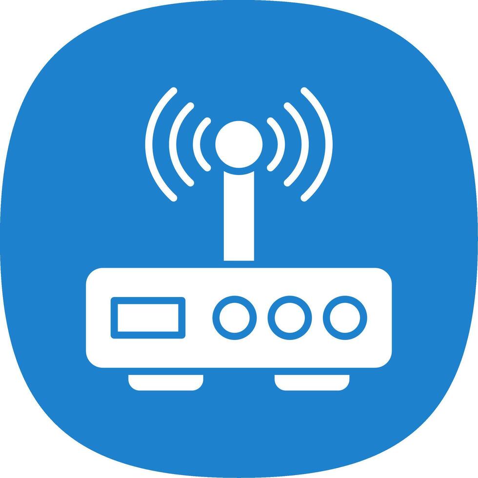 Modem Glyph Curve Icon Design vector