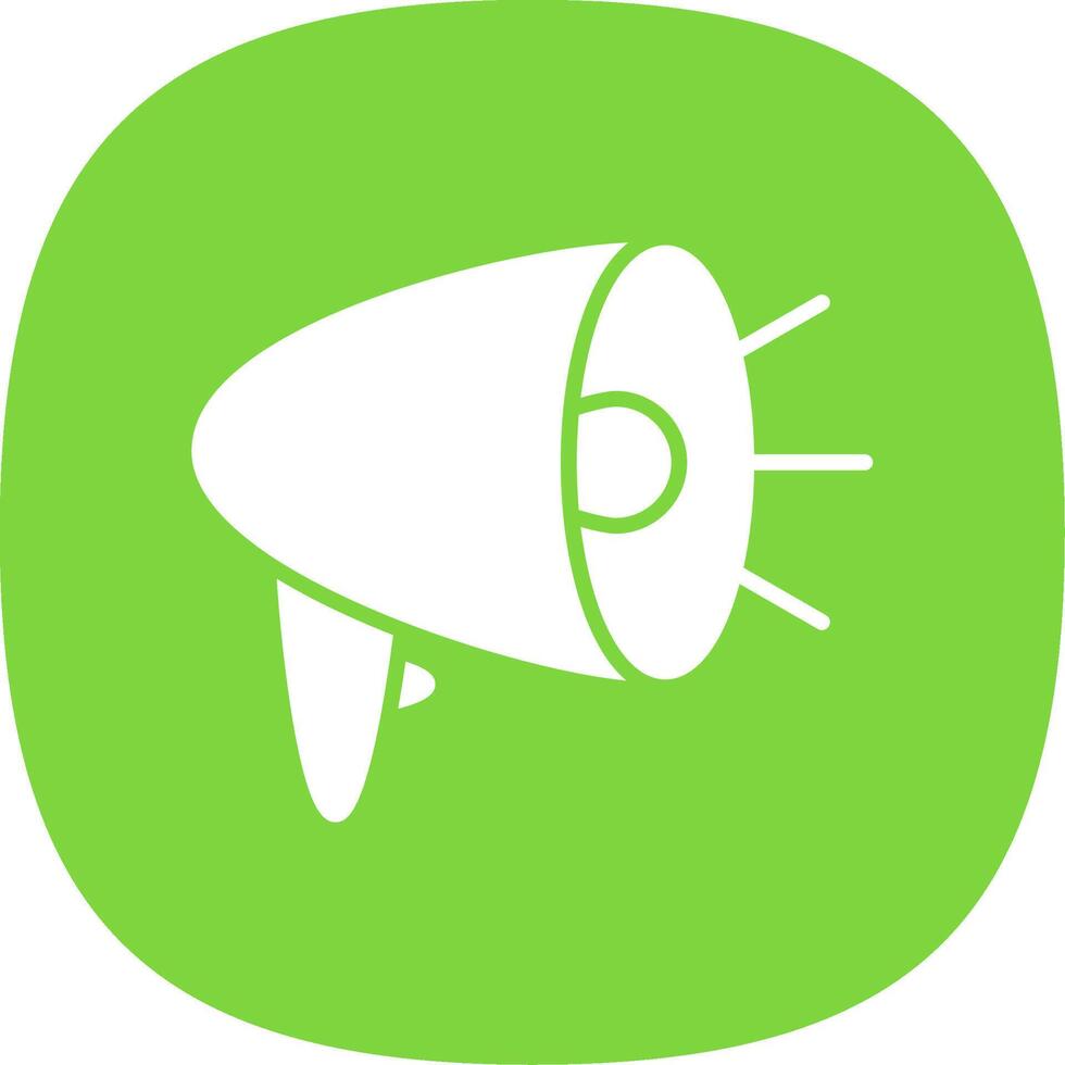 Announcement Glyph Curve Icon Design vector