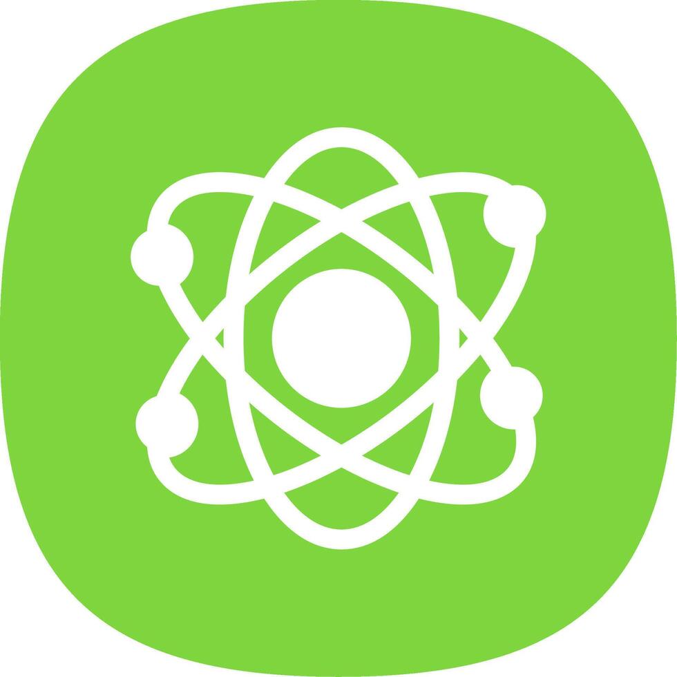 Atomic Glyph Curve Icon Design vector