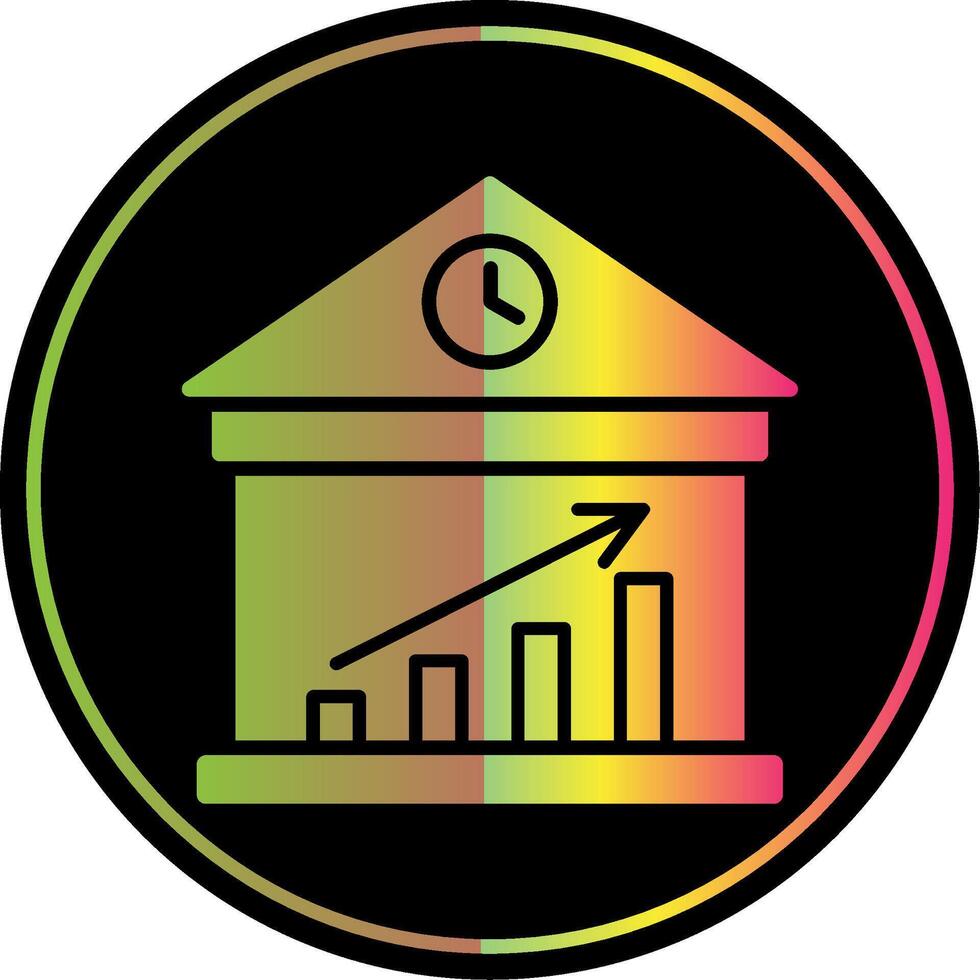 House Value Up Glyph Due Color Icon Design vector