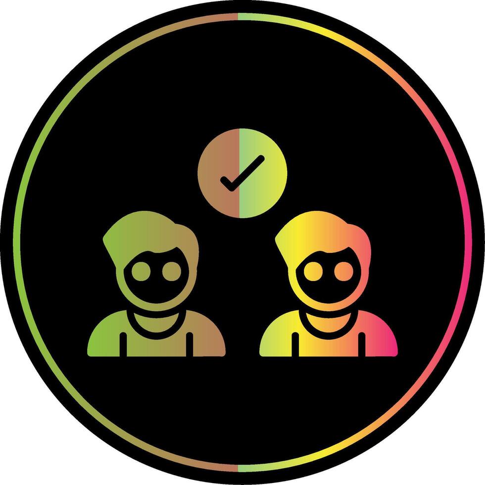 Deal Glyph Due Color Icon Design vector
