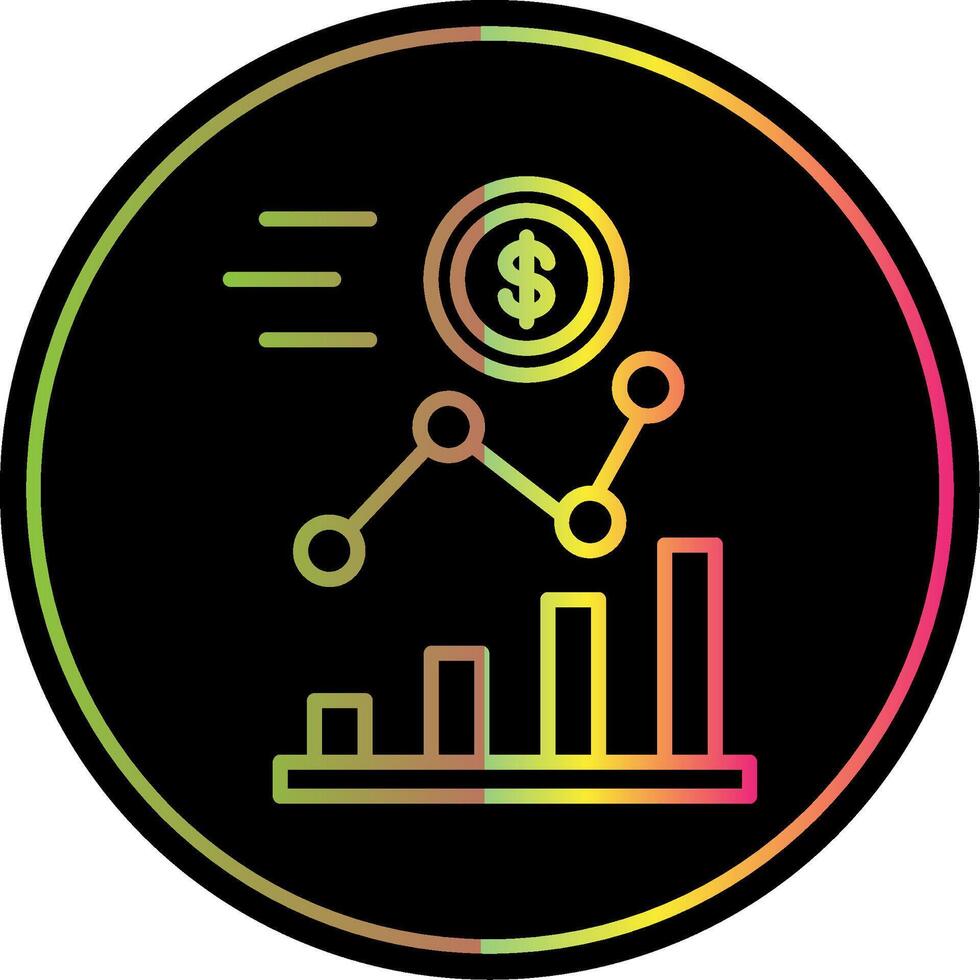 Investment Line Gradient Due Color Icon Design vector